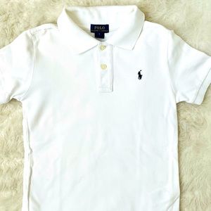 Polo Ralph Lauren Boys Size 7 White Polo Shirt
